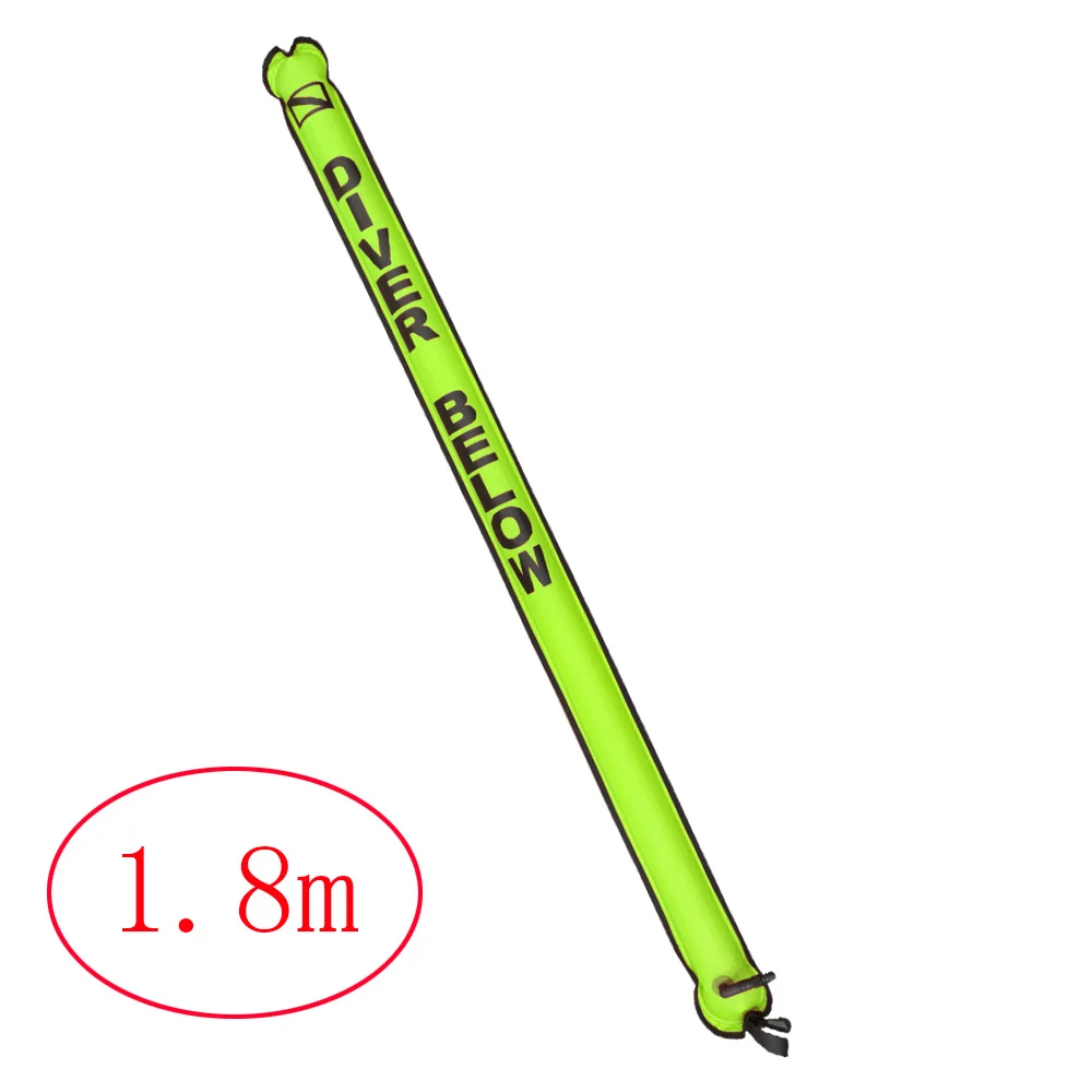 1.8M Scuba Diving SMB Drift Diving Ascending Signal Tube Safety Sausage for Wreck Snorkeling Diver Surface Marker Buoy 4