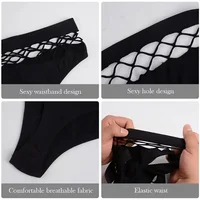 Lot de 3 Culottes Sexy pour Femmes – Strings et Tangas en Coton Évidés – Lingerie Féminine Grande Taille S-XXL 5