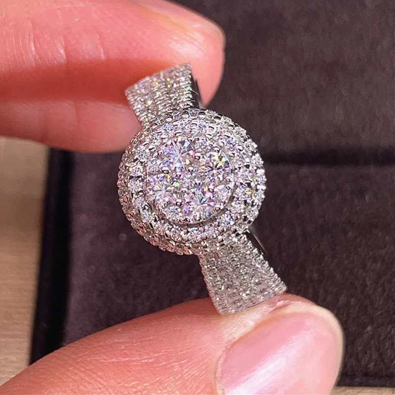 925 Sterling Silver Wedding Accessories Women's Ring Full Paved Shiny CZ Stone Bow Shaped New Designed Lady Fashion Jewelry - 3