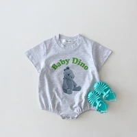 Newborn Baby Girl Cute Animal Short Sleeves Jumpsuit Thin Comfortable Cotton Bodysuit One Piece Boy Summer Outfits Clothing 2