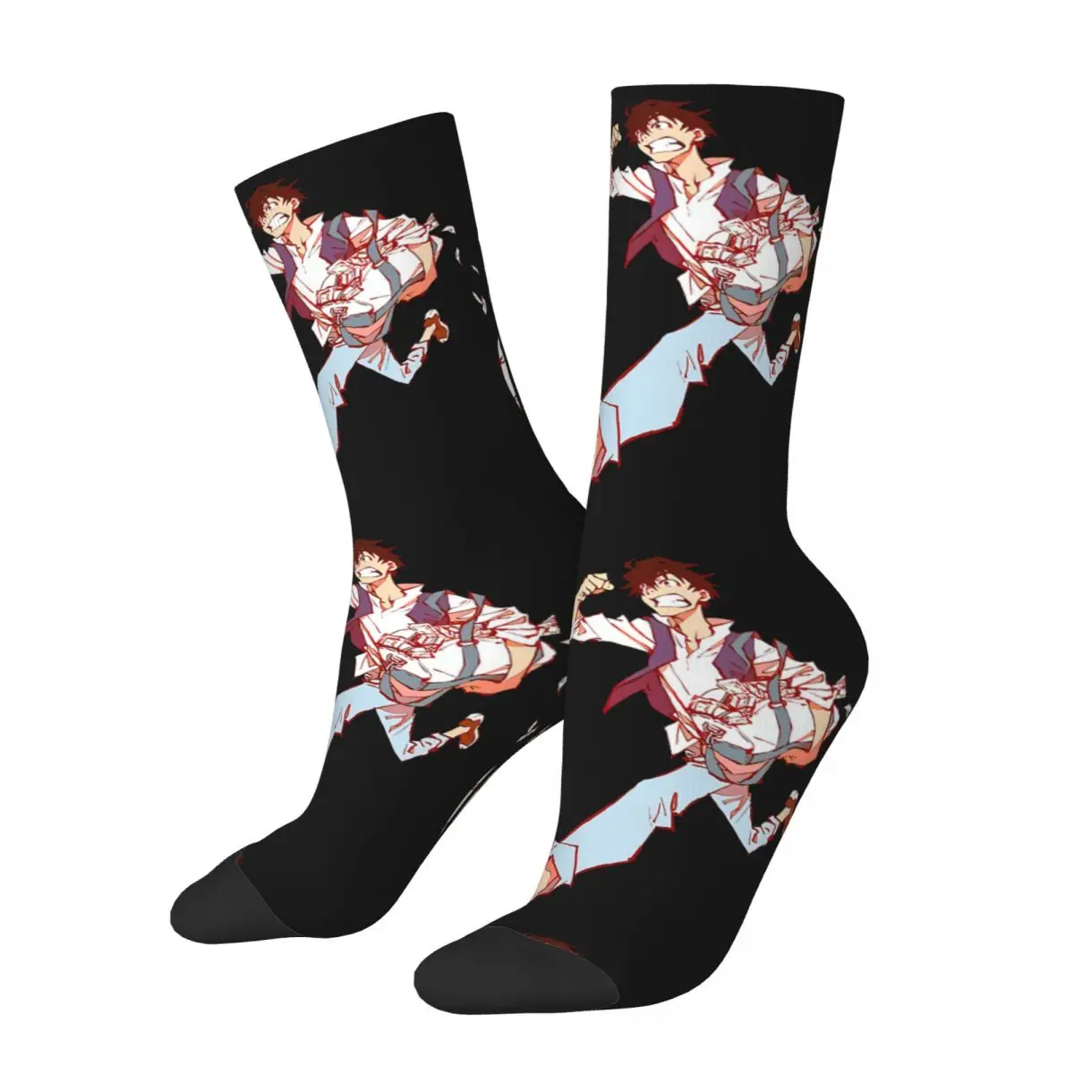 

Hip Hop Vintage Edamura Makoto-2 Crazy Men's compression Socks Unisex Great Pretender Laurent Abigail Jones Anime Crew Sock