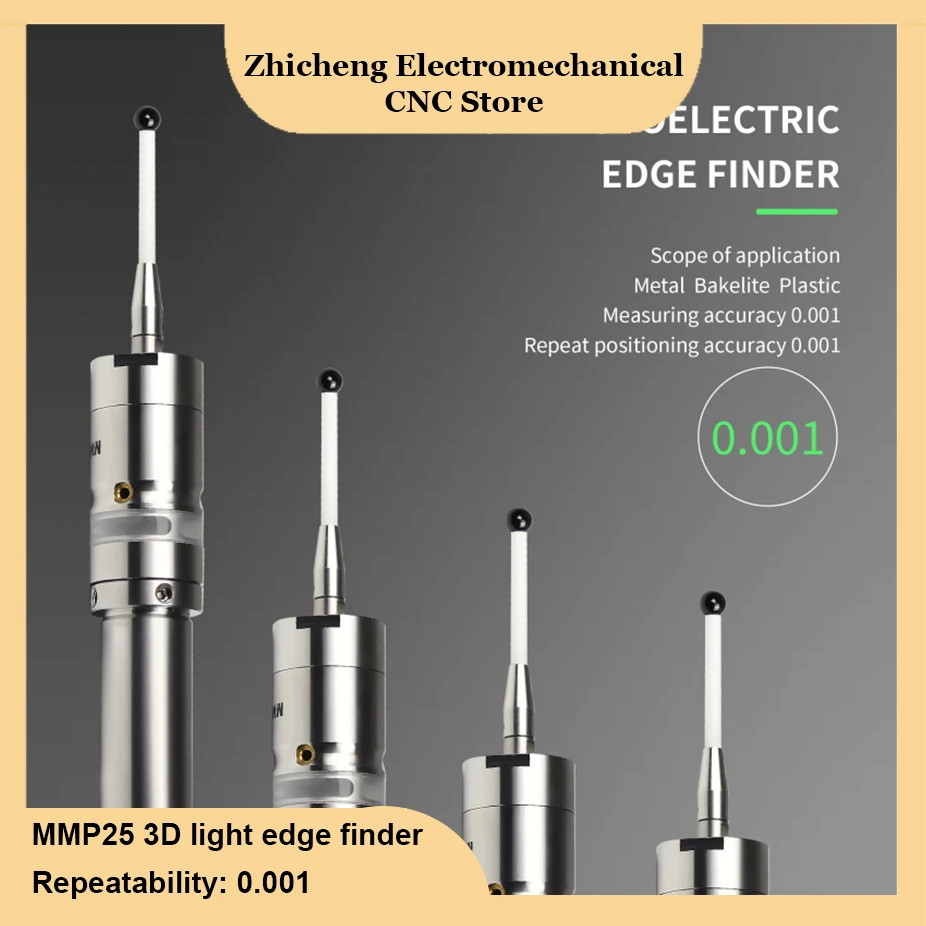 3D light edge finder CNC machining center sub-center rod detection sensor glowing sound high precision 0.001 MMP25 cnc probe