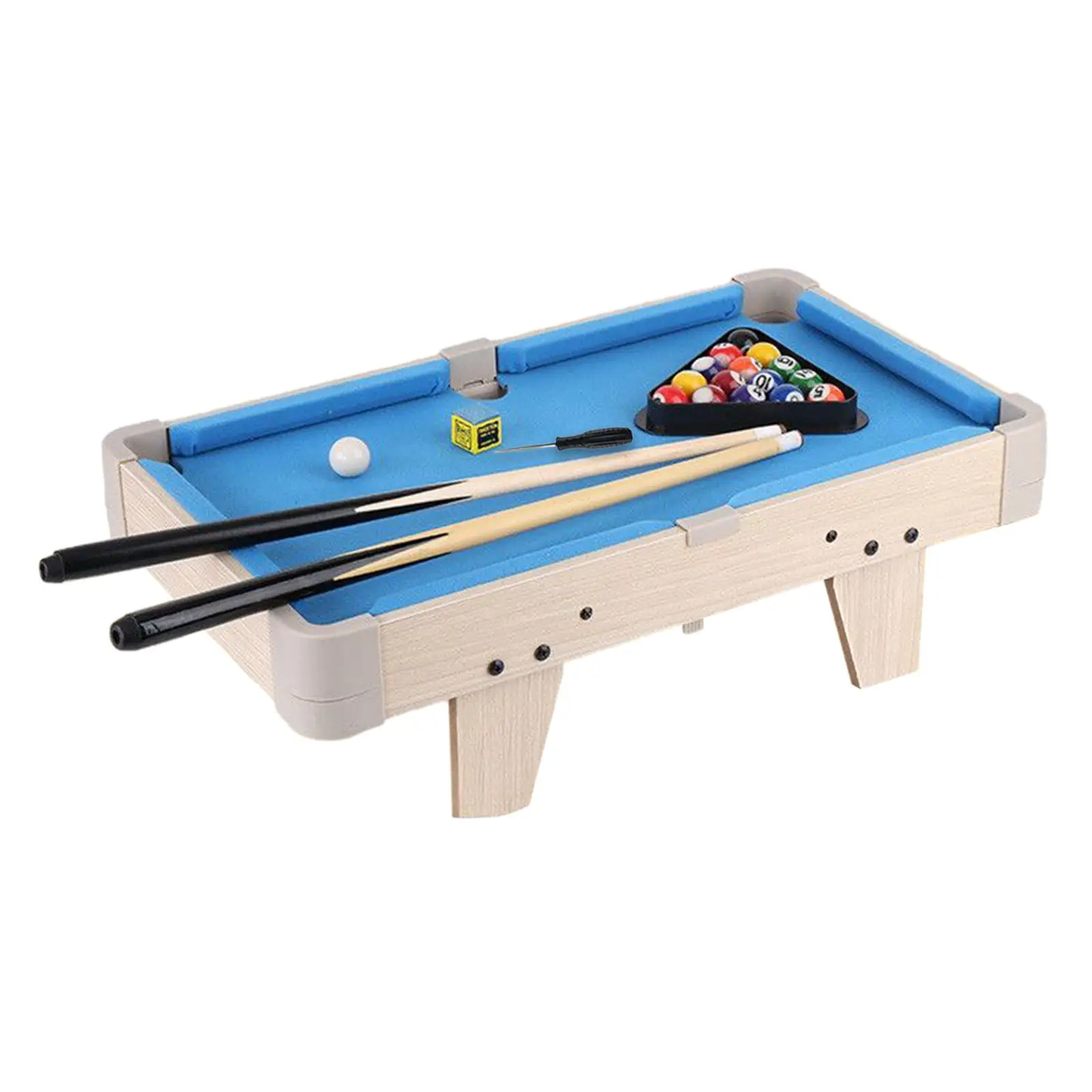 Portable Pool Table Set Desktop Snooker Home Office Use, Parent Child Interaction Game Toy Small Tabletop Billiards for Adult