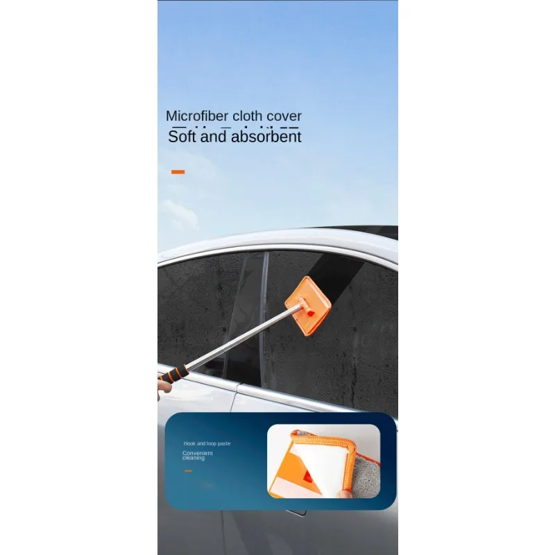 Auto Window Cleaning Brush Retractable Car Wash Brushes Microfiber Cloth Cover Windshield Cleaning Brush Car Accessories 4
