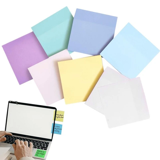 Clear Sticky Notes 400 Sheets Transparent Sticky Note Pads Reusable  Translucent Memo Pad 3 X 3 Inch -50 Sheets Per Pad 6 - AliExpress