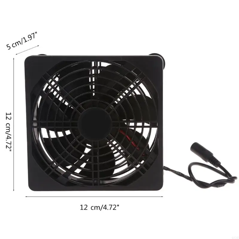QXNE 12CM Blower Low Noise Cooling Fan 110V 220V for Modem Box Receiver DVR-