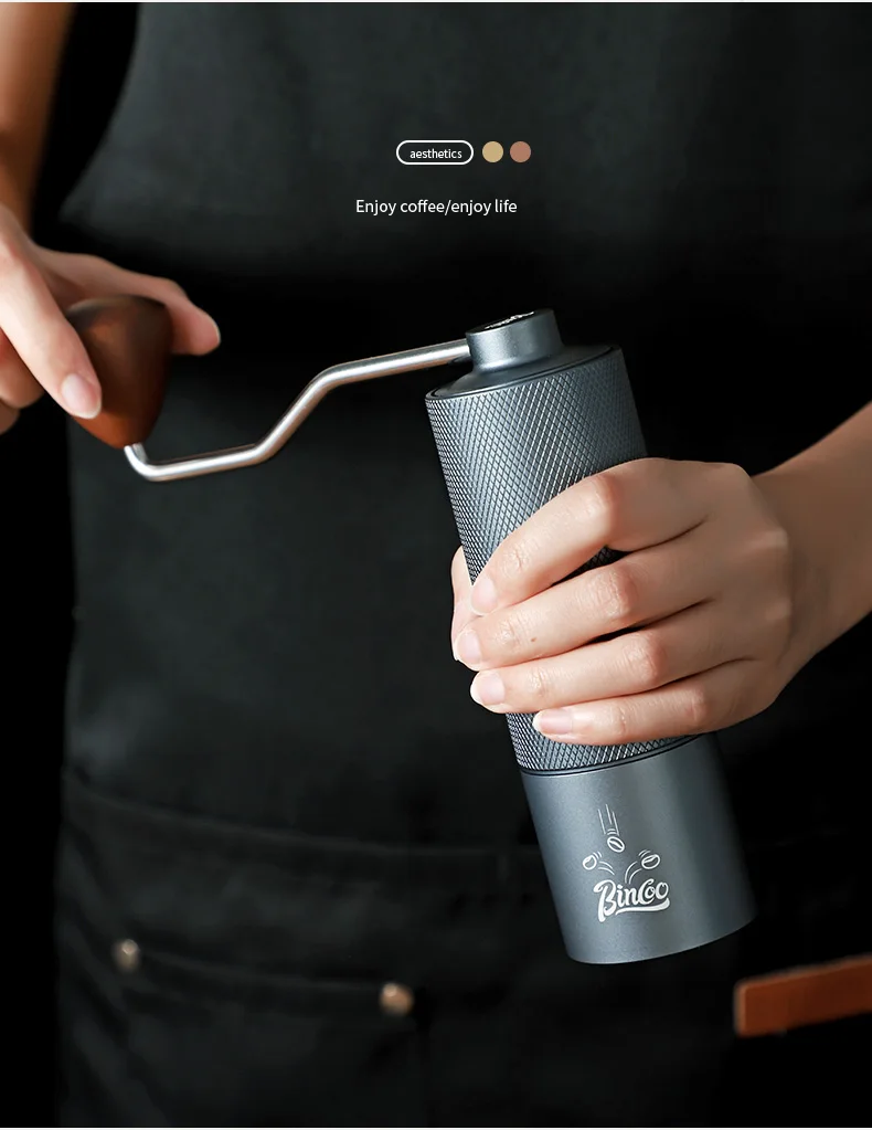 Sbeb82c46074f418f94d4791bd0d29779e BINCOO Manual Coffee Grinder Household Small Hand-crank Coffee Bean Grinder Portable CNC Grinder