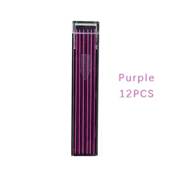 Vibrant 2B Erasable Colored Pencil Leads for Art & Drawing - 12 Pack (1box purple)