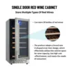 Wine Cooler Refrigerator 28 bottles, Mini Fridge with 41-65°F Digital Temperature Control, Glass Door Free Standing for Bar Home 1