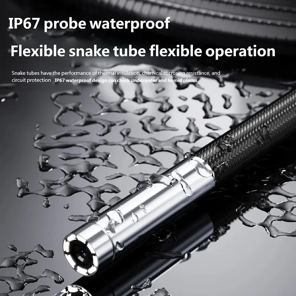 360° Two-Way Type-C Articulating 6mm/1M Endoscope Camera HD 1080P Borescope Car Inspection Industrial Endoscope For IOS Android image 6