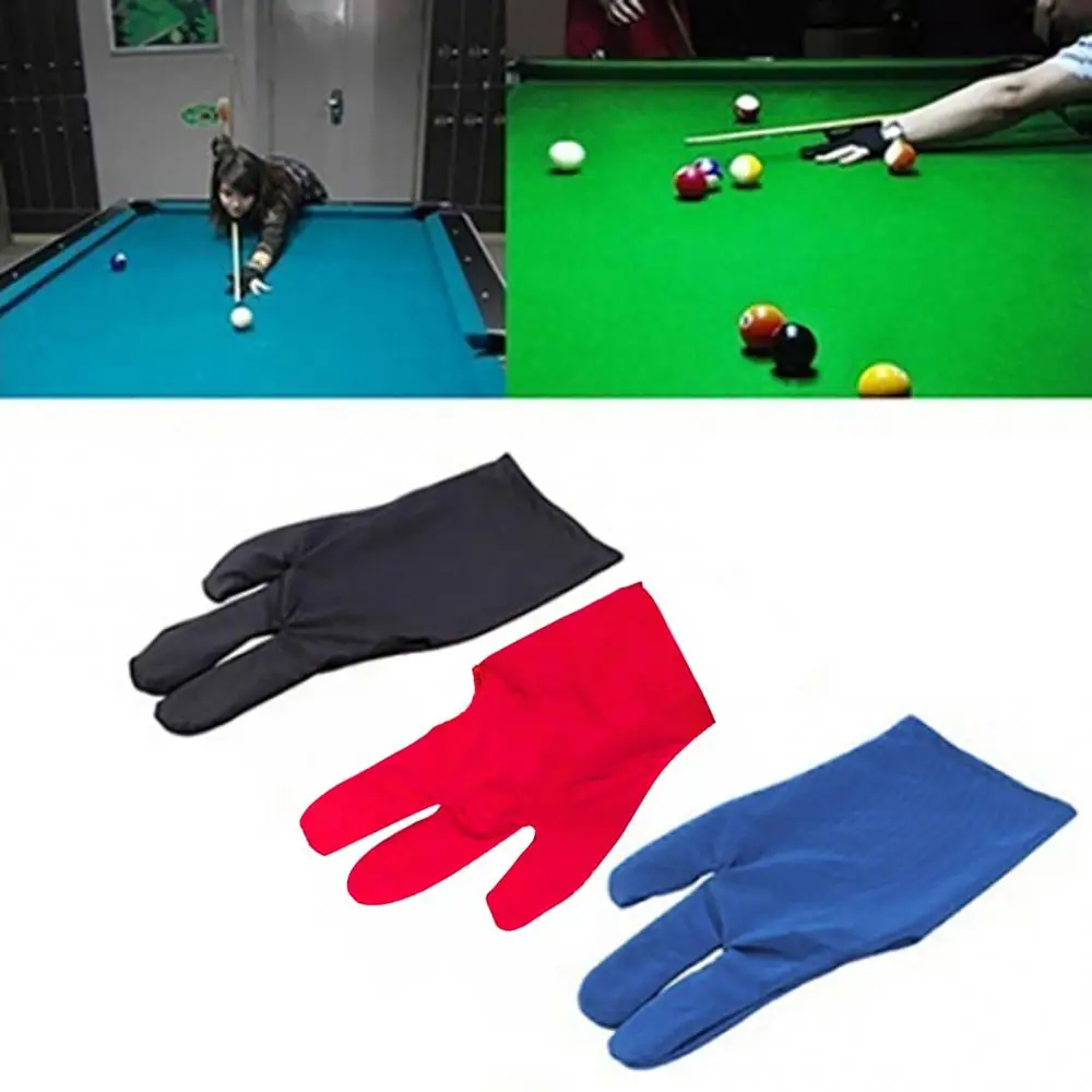 Spandex Snooker Billiard Cue Glove Pool Left Hand Open Three Fingerless Gloves Finger Accessory