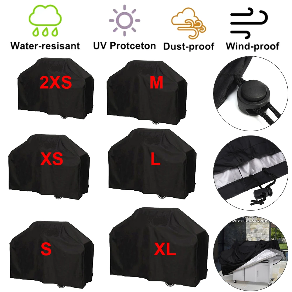 Waterproof BBQ Cover Grill Cover Oxford Cloth Anti Dust Rain Gas Charcoal Electric Barbeque Garden Grill Protection grill cover