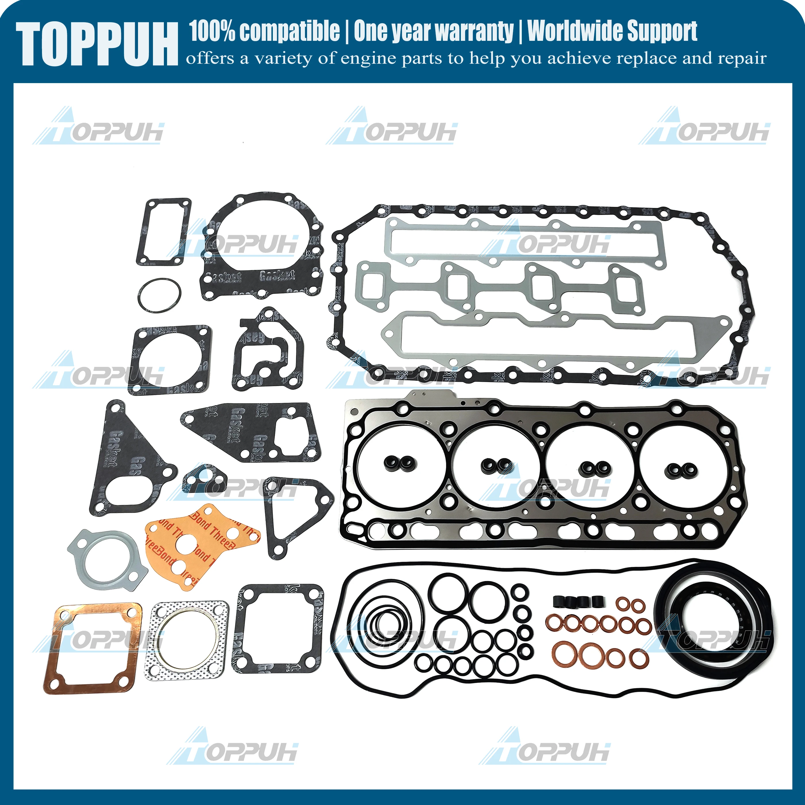 30-274 30274 Full Gasket Kit Cylinder Head Gasket For YANMAR 486V For Thermoking TK486V TK4.86V 129906 01350 yanmar 4tnv94 engine head gasket 4tnv94l cylinder head gasket