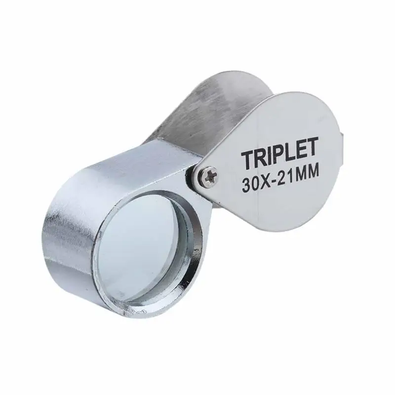 Magnifying Glass 10X-30X Metal Jewelers Eye Tool Jewelry Diamond