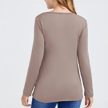 Mama Clothes Maternity Blouses Long Sleeve V-neck Breastfeeding Shirt Tops Pregnancy Clothing Nursing Casual Pregnant Shirts2022 4