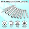 10Pcs Shower Valve Socket Wrench Set Carbon Steel Plumber Socket Wrench Double-Ended Tubular Spanner Set Tap Installation Wrench 4