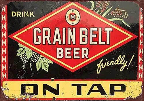 

Kexle Vintage Custom Metal Signs 12 x 16 - Grain Belt Beer Chic Art Wall Decort Home Yard Signs Bar Hotel Cafe Pub restauran
