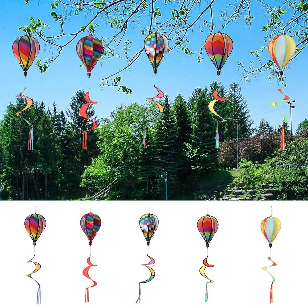 Outdoor wind spinners Revolving Colorful Yard Decor Lawn Wind Twister Windmills Outdoor Pinwheels Hot Air Balloon Whirlygig Toys Wind Spinners