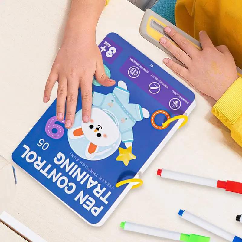 용 필기 연습 도구, 지울 수 있는 유치원 워크북, 조기 교육 학습 워크북