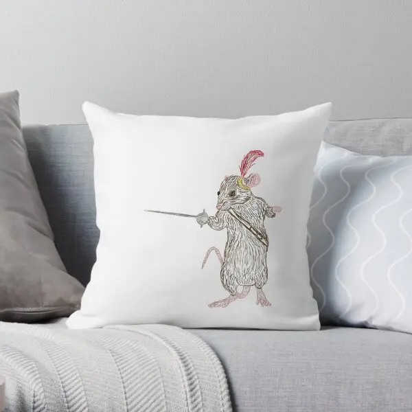 

Narnia Reepicheep The Bravest Of Mice Printing Throw Pillow Cover Throw Hotel Home Car Soft Pillows not include One Side