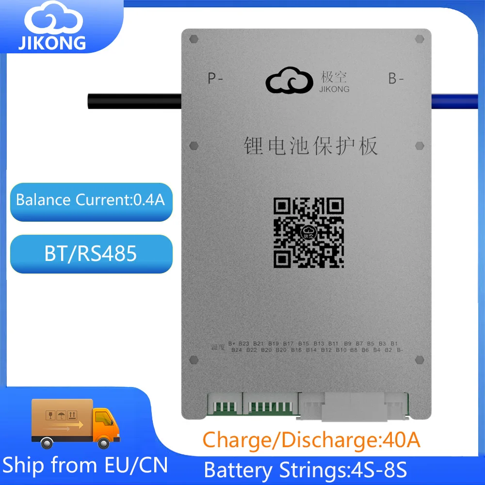 

Активный баланс-ток Smart jkbms BD4A8S4P, а, непрерывный выходной ток 40 А, поддержка BT/APP RS485, 12 В, 24 В, 36 В, 48 В, фотография, 6S, 8S
