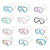 PVC Strap Kids Swim Goggles Anti Fog with Nose Cover Pool Swim Eyewear Vibrant Colors Anti-Leak Snorkel Swimming Goggles Girls 2