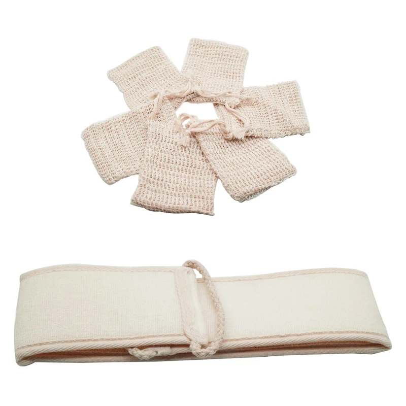 

Exfoliator Natural Sisal Ramie Mesh Soap Saver Soap Bag+Loofah Towel Natural Soap Pouch Soap Exfoliating Bag Soap Saver