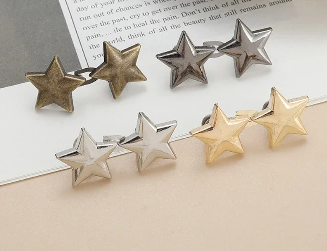Fashion Tighten Waist Buckle Alloy Star Brooches Pins Clip Adjustable Snap Button Jeans Buttons Detachable Clothing Accessories 4
