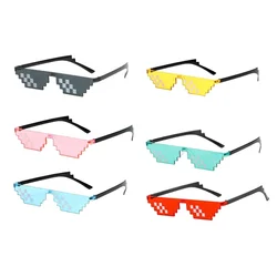 Enhanced Product Title:  
Pixelated Retro Mosaic Sunglasses - Fun Thug Life Gamer Shades (6 Color)