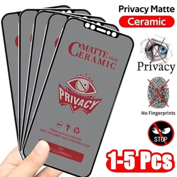 1-5PCS Protezione Dello Schermo Privacy In Ceramica Opaca Per Samsung S25 S24 Ultra S23 S22 S21 FE A56 A36 A55 A54 A35 A15 A16 A26 A25 Pellicola