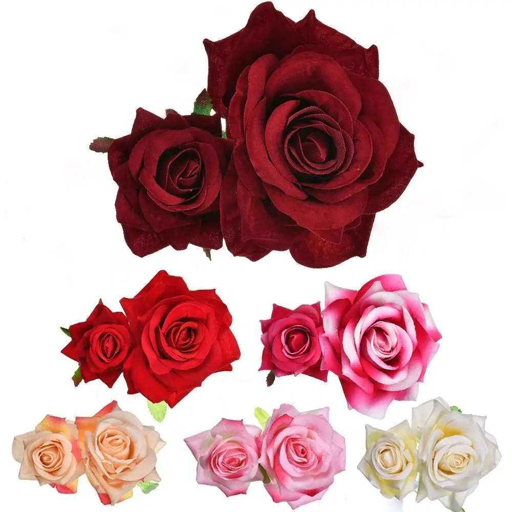 New Fashion Bridal Rose Flower Hairpin Brooch Wedding Bridesmaid Party Accessories Hair Clip 1PC hair clips hair accessories