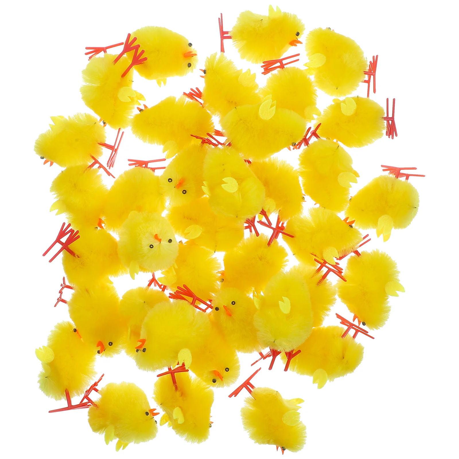 

36 Pcs Baby Toys Plush Chick Ornaments Adornments Rabbit Plastic Figurines Chicken Poultry Animal Decorations Garden Decors