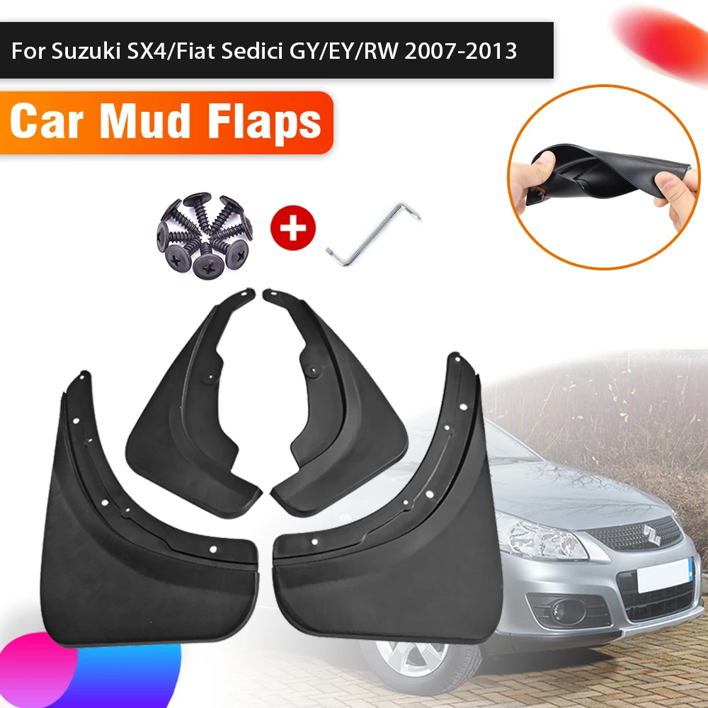 

4x Car Mudguards For Suzuki SX4 Neo Baleno Fiat Sedici GY EY RW 2007~2013 Auto Mud Guard Flaps Mudflap Fender Car Accessories