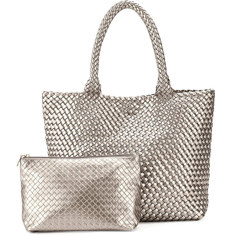 حقائب يد جلدية منسوجة للسيدات، بما في ذلك حقائب حم...