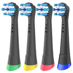 Premium Pack Toothbrush Replacement Heads - Enhanced Cleaning for Electric Toothbrushes (Available in 4, 8, or 12 Pack) (Black - 4 Pcs)