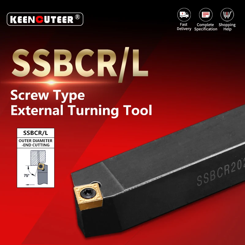 

SSBCR1212 SSBCR1616 SSBCR2020 SSBCR2525 External Turning Tool SSBCR SSBCL Cutter Bar CNC Lathe Bar Turning Holder