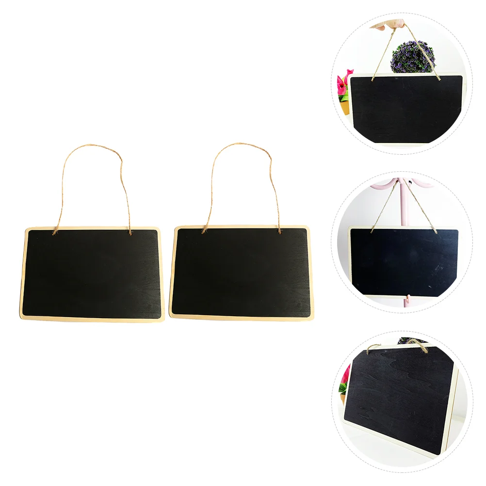 2 Pcs Chalk Blackboard Wooden Chalkboard Notice Boards Wedding Decor Board