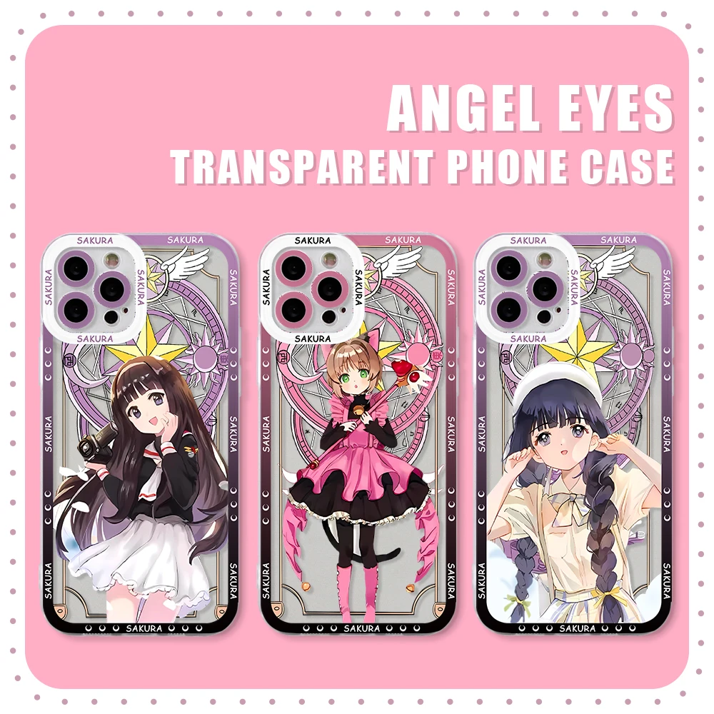 Clear TPU Soft Phone Case Featuring KINOMOTO SAKURA Design