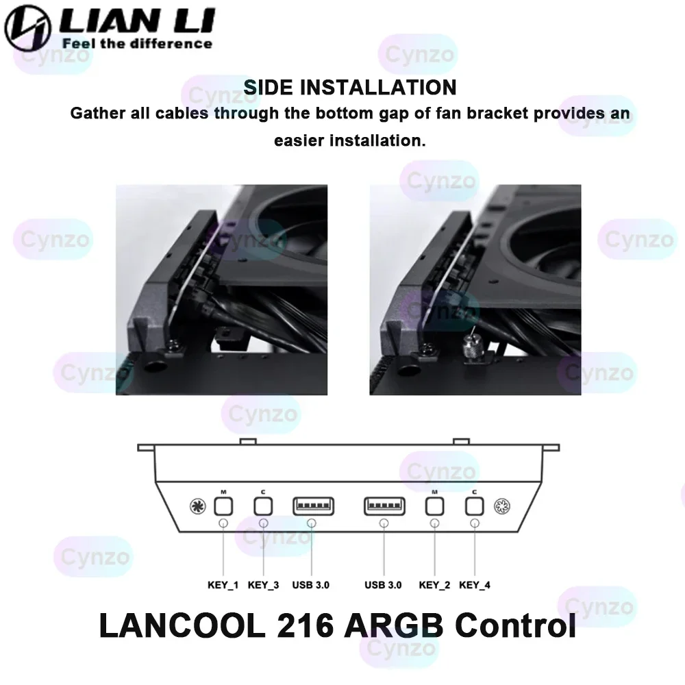 LIAN LI LANCOOL 216 Fan ARGB Control&USB Module LAN216-1X/1W (Motherboard Needs 2 USB 3.0 Ports)