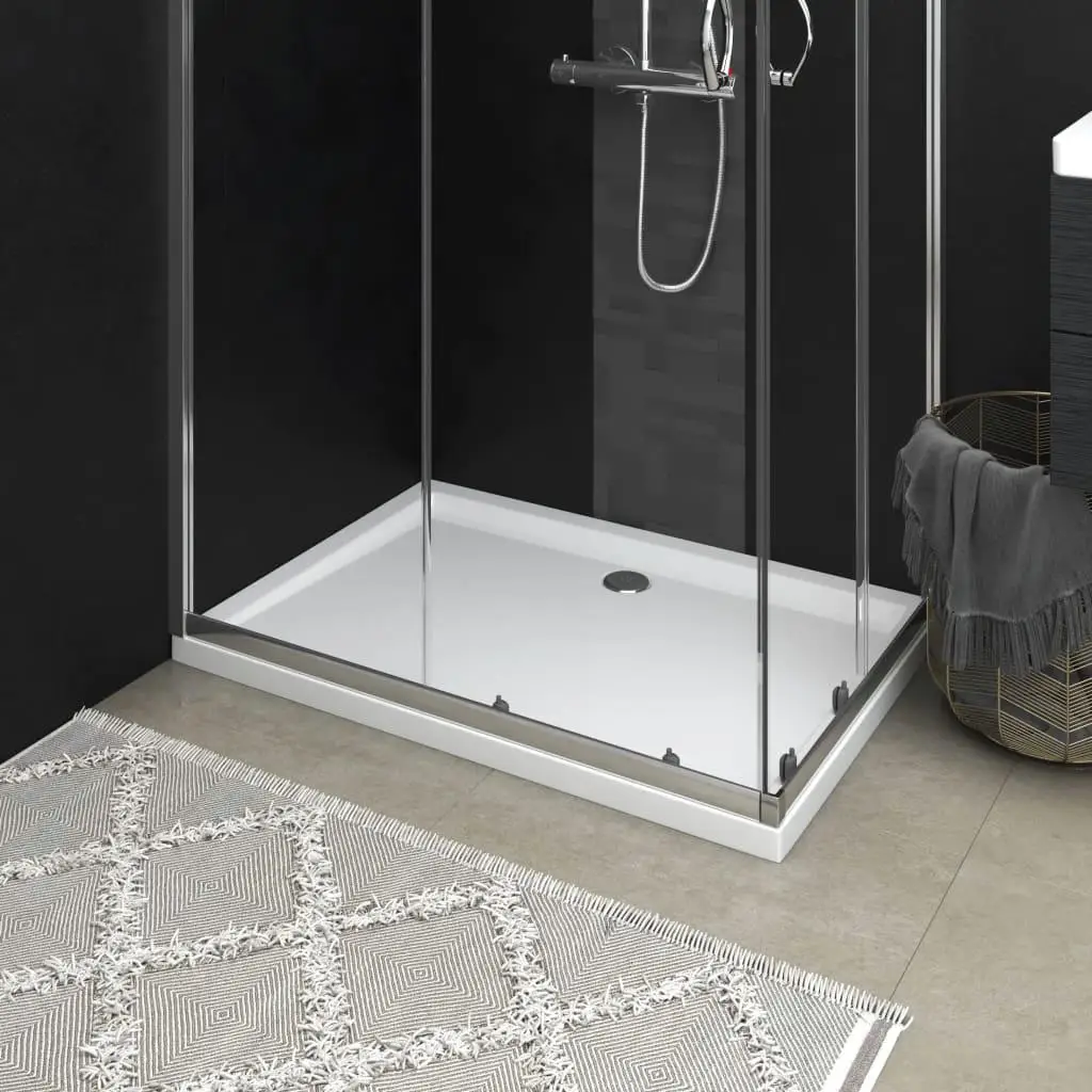 27.6x39.4 Rectangular White ABS Shower Base Tray for Modern Bathrooms