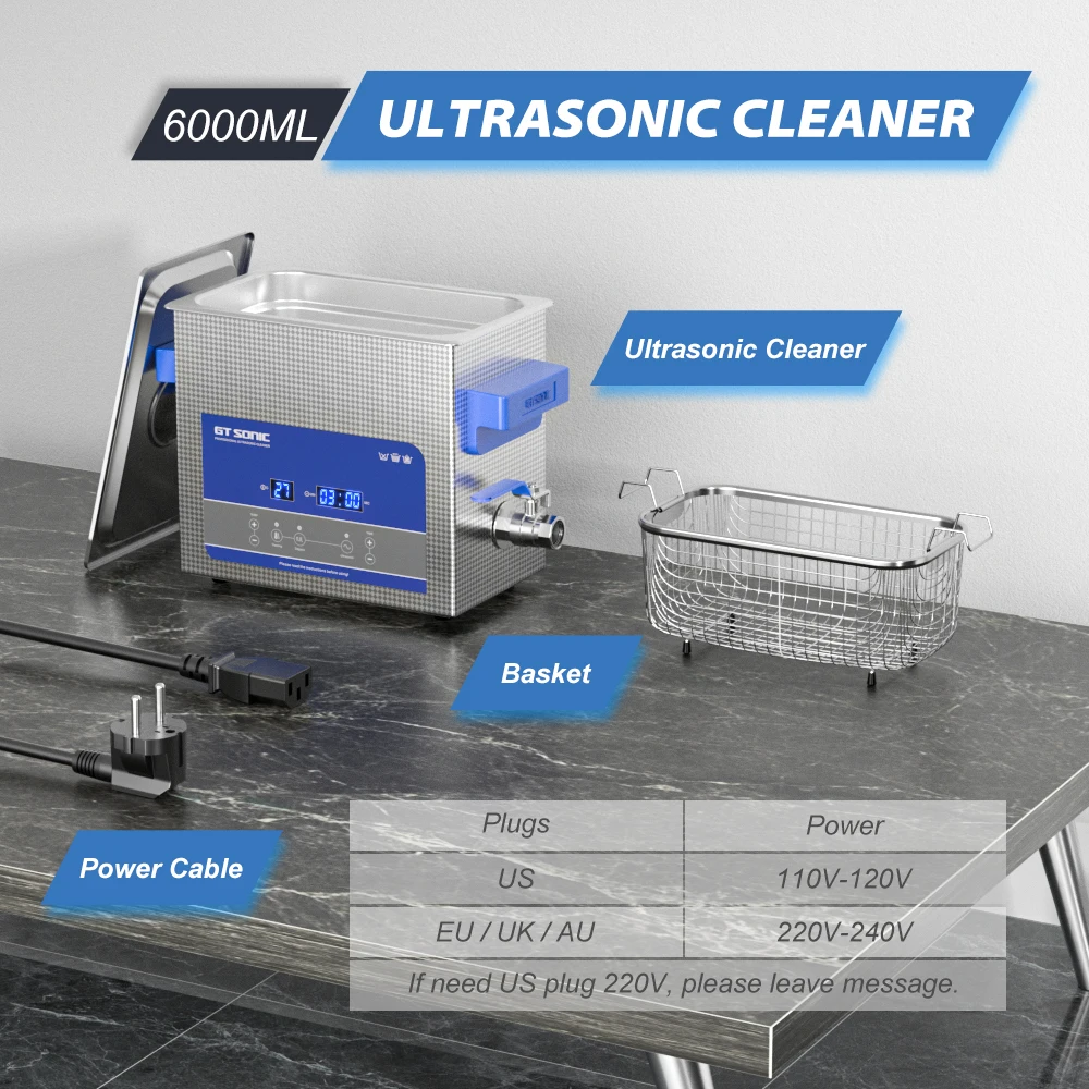 GTSONIC Ultrasonic Cleaner - 2L to 27L Digital Ultrasound Bath with Big Sale Price Description Image.This Product Can Be Found With The Tag Names Digital ultrasonic cleaner 6l, Ultrasonic cleaning machine 3l, Ultrasonic cleaning machine 6l