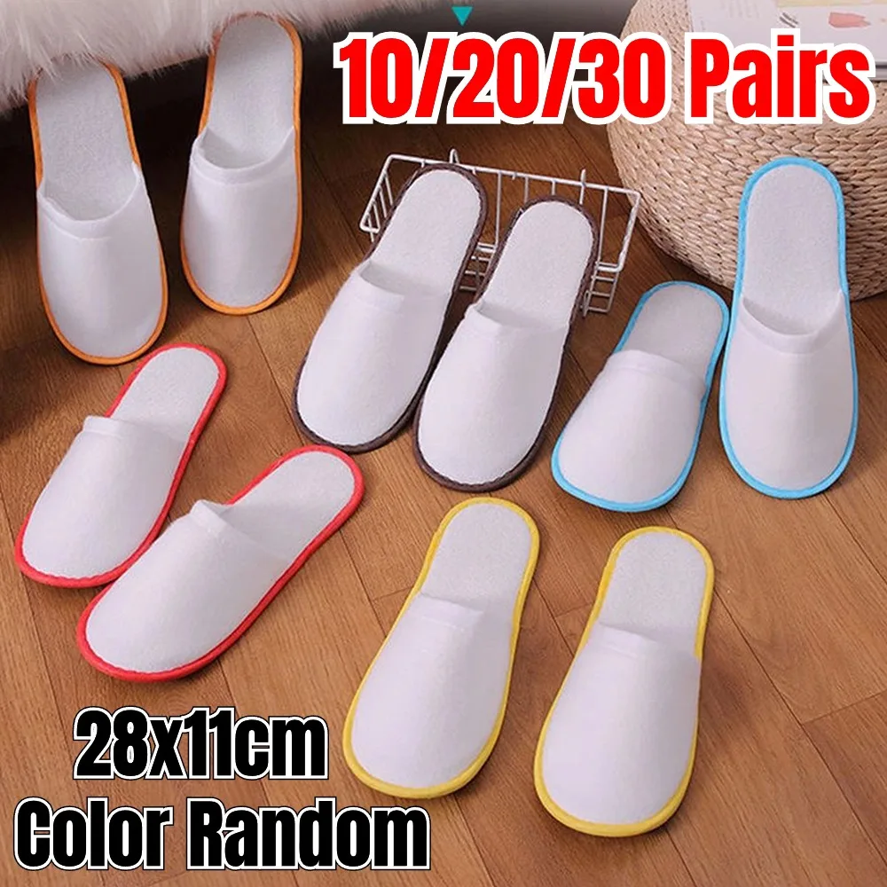 Disposable Slippers 30/20/10Pairs Hotel Travel Slipper Partys Home Guest Men Women Unisex Closed Toe Anti Slip Slipper