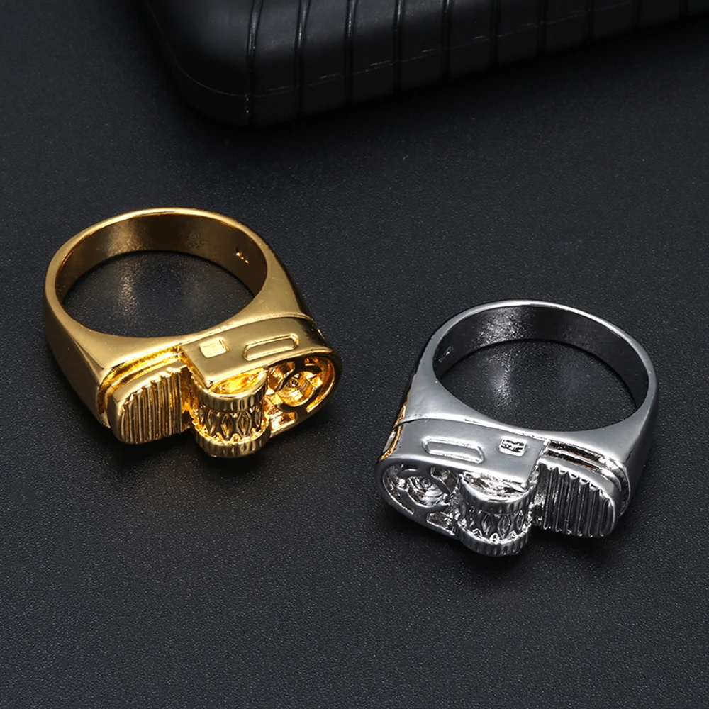 Ring Lighter Men Silver Men Rings Punk Lighter Vintage Rings Men