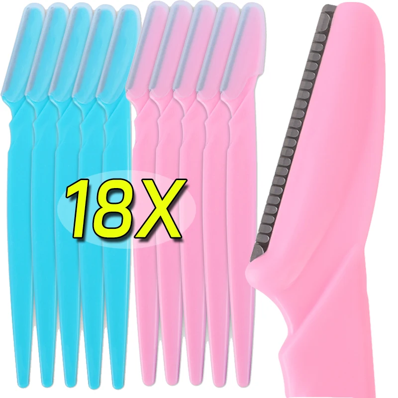 Eyebrow Trimmer Set Eyebrow Trimmer Eyebrow Razor Set Hair Shaver Eyebrow Razor Facial Hair Remover Hair Remover Eyebrow Trimmer Blade Face Shaver 18PCS