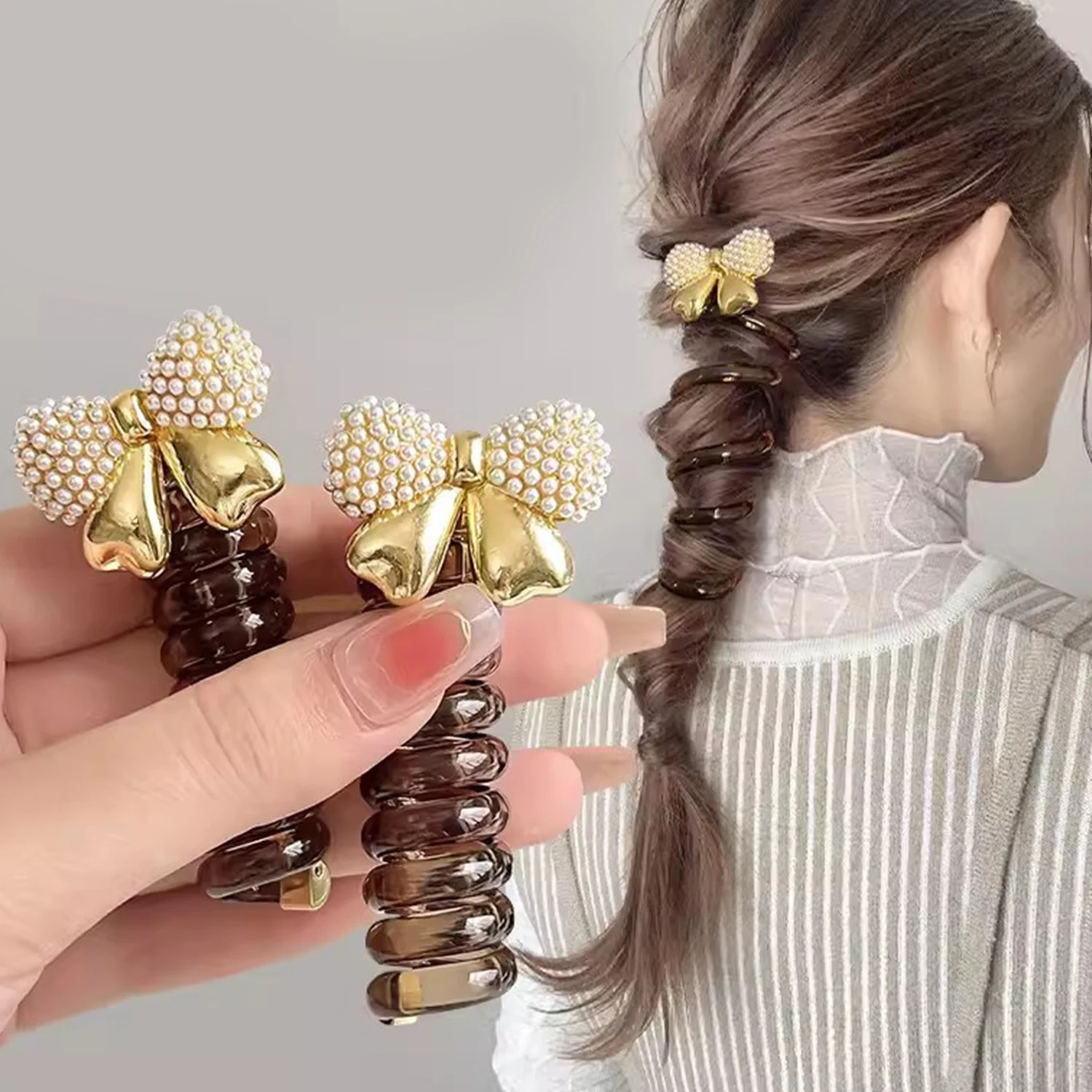 

Women Hair Tie Elastic Scrunchies Bow Hair Bands for Girls Braid Ponytail Hair Ropes Bands Lady Hair Accessories