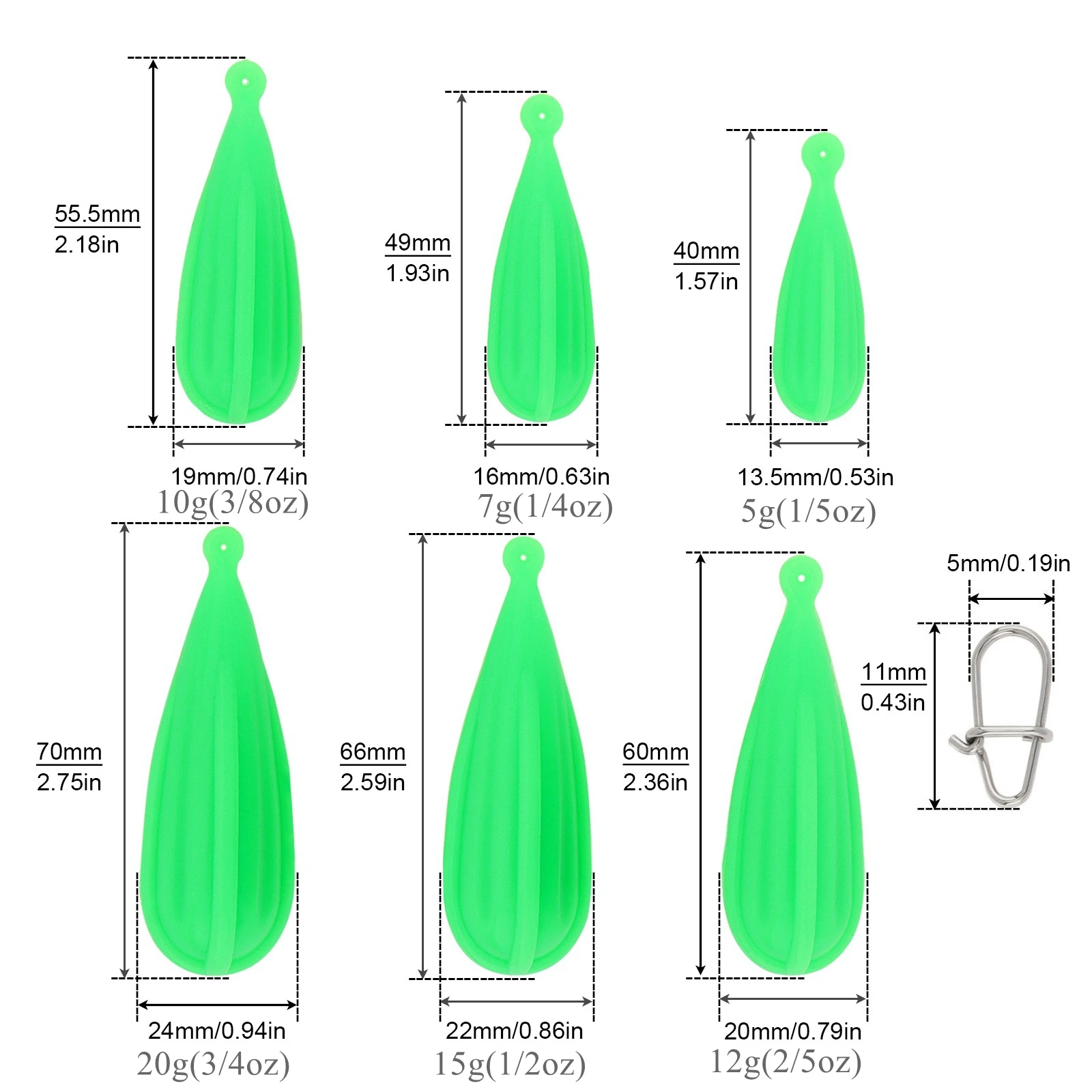 Fishing Tackle Glow in Dark Silicone Practice Plug