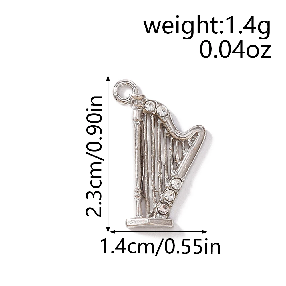 Tusember 10 Stück Kristall-Musikinstrument-Trommel-Set-Anhänger für Anhänger, niedliche Ohrringe, Armbänder, Halsketten, handgefertigtes Kunsthandwerk – Detail 15