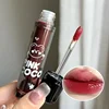 Dark Red Brown Mirror Lip Glaze Water Light Moisturizing Non-stick Cup Highly Pigmented Red Liquid Lipstick Lips Makeup Cosmetic 3