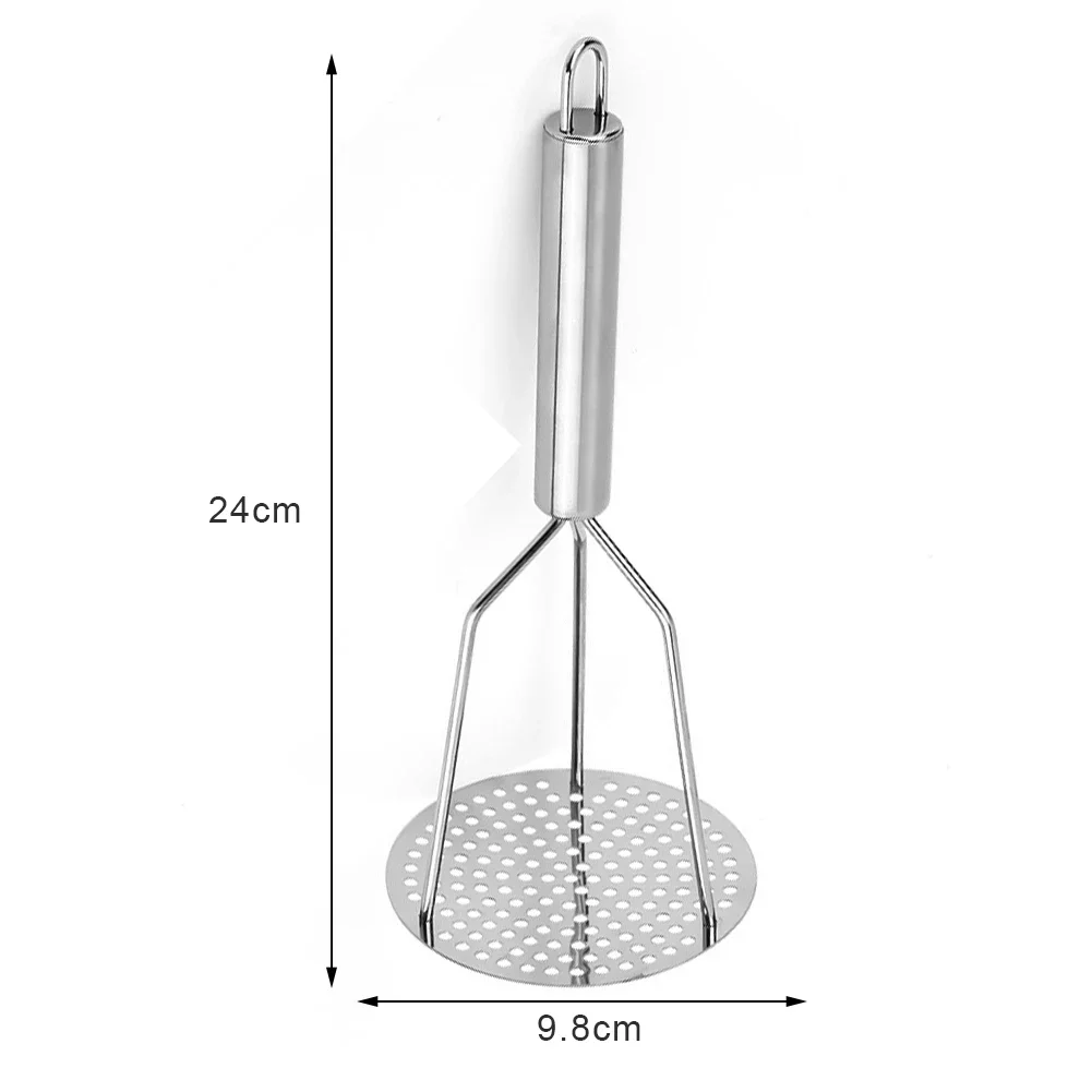 Stainless Steel Kitchen Pressed Potato Masher Ricer Puree Juice Maker Potato Pusher Smooth Mashed Potatoes Crusher Fruit Tools
