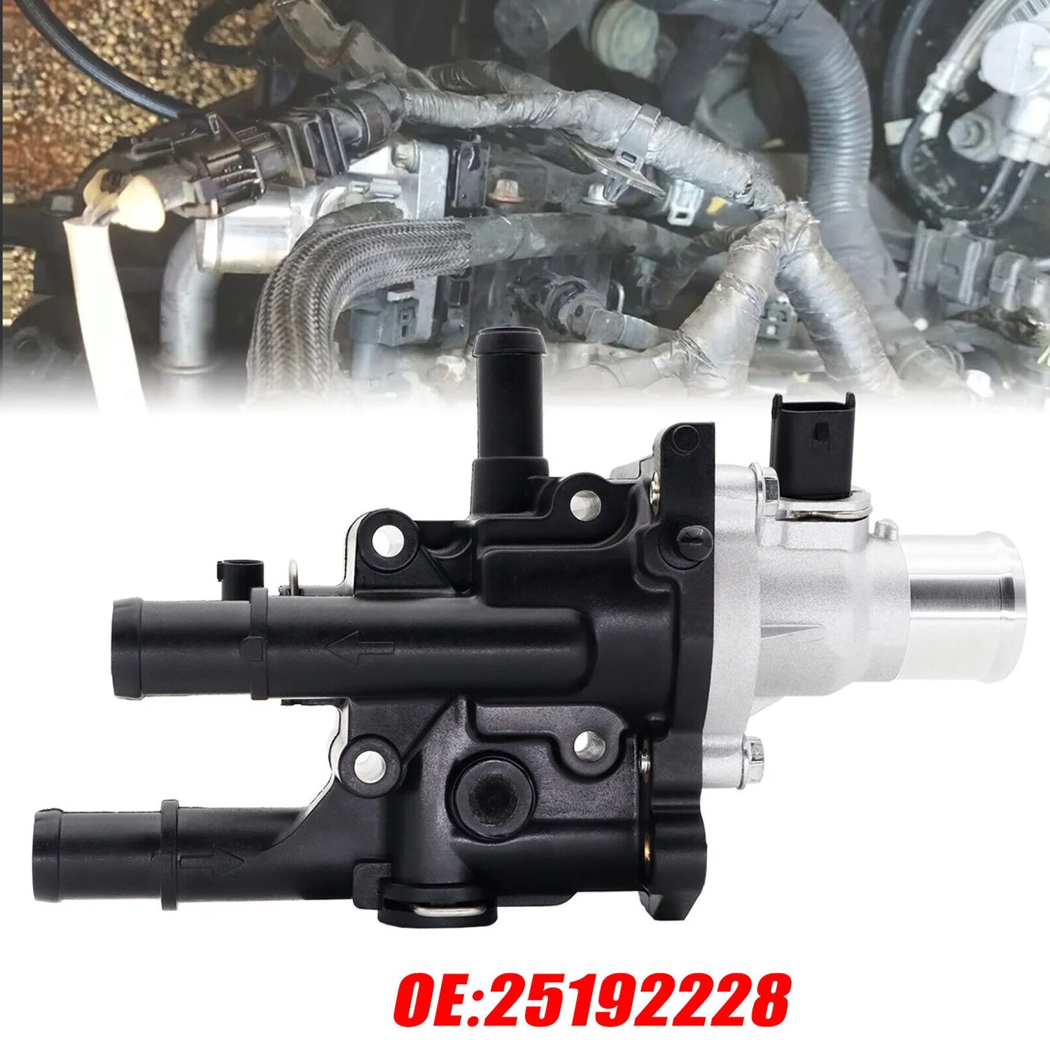 Thermostat Assembly Water Outlet 2519222 1Pc For Chevrolet Sonic Cruze Limited 1.8L